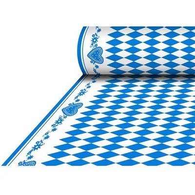 Produktbild von Papstar Tischdecke, stoffähnlich, Airlaid 25 m x 1,18 m "Bayrisch Blau", 4 x 1 Rolle