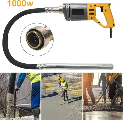 Produktbild von TolleTour Betonrüttler 1000W Innenrüttler Rüttelflasche Flaschenrüttler +1.5m Schlauch und Ø 35 mm Rüttelflasche