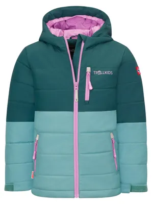 Productafbeelding van TROLLKIDS Hemsedal Kinder Ski-jas met capuchon, blauw, maat 116