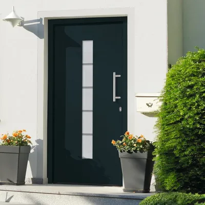Produktbild von Haustür Aluminium und PVC Anthrazit 100x210 cm