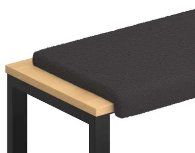 Zdjęcie produktu dla vidaXL Poduszka bankietowa, materiał sherpa, ciemnoszary, głębokość 35 cm