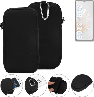 Produktbild von K-S-Trade Neopren-Hülle Handyhülle kompatibel mit Blackview Oscal C30 Schutzhülle Neoprenhülle Sleeve Schutz-Hülle Gürtel Tasche Case Holster