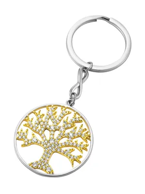 Produktbild von Julie Julsen Schlüsselanhänger 925/- Sterling Silber 8cm mehrfarbig Zirkonia weiß 148000035-2