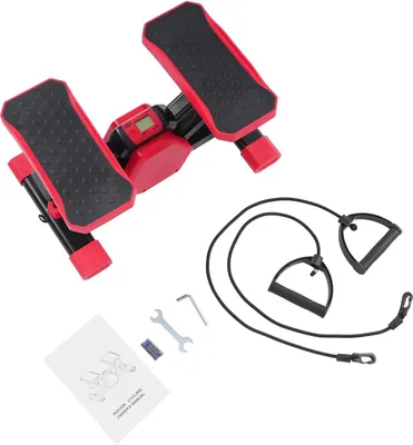 Obrázek produktu pro Přenosný pedálový trenažér – mini rotoped – nosnost 150 kg – LCD displej – odporové pásky – kardio a celotělový trénink – pro domácí použití