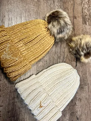 Produktbild von Genisys Strickmütze Hirsch , Farbe:Gold