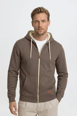 Produktbild von BLEND BHHulker Herren Sweatjacke Kapuzenjacke Hoodie mit Kapuze Reißverschluss Kängurutasche Baumwollmischung Regular fit, KI-generiertes Bild