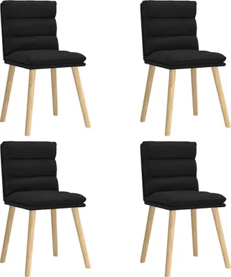 Immagine prodotto di vidaXL Sedie da pranzo 4 pezzi in tessuto nero