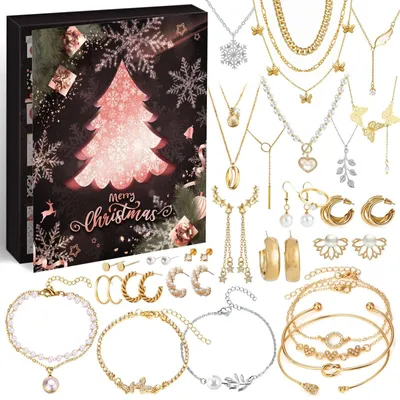 Produktbild von 2026 Adventskalender Schmuck Frauen 24 Tage Weihnachtskalender