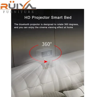 Immagine prodotto di Letto multifunzionale in stile moderno, color beige, struttura in legno, morbido