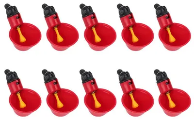 10er Set automatische Hühnertränke, Geflügel-Wasserspender, Trinknapf