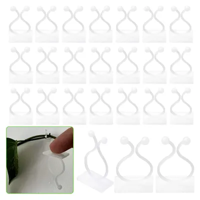 Produktbild von 120 Stück Pflanzenclips (20mm + 25mm), 2 Größen für die Wandbefestigung von Pflanzen