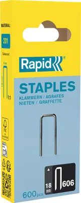 Produktbild von Rapid Schmalrückenklammern Typ 606 18 mm 600 Stück