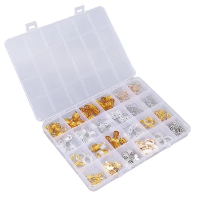 Produktbild von 140 Stück exquisite Haar-Dreadlocks-Perlen, modisches Zopfzubehör für Partys, Hochzeiten