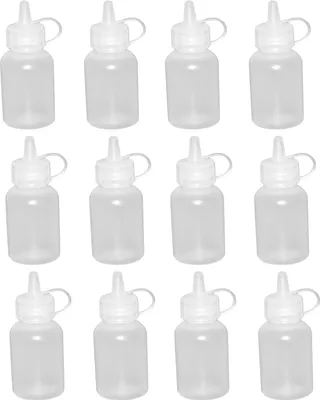 Produktbild von 4 Mini Quetschflaschen 30 ml Soßenflasche, Dressingflasche, Gewürzflasche