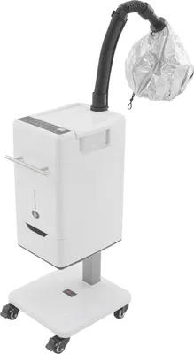 Produktbild von Nano Haardampfgerät - Professioneller Haardampfer 500W 220–240V EU-Stecker - Für Haarfärbung & Pflege - Mit Aufbewahrungsschublade - Mit Rollen - Föhnfunktion - Weiß