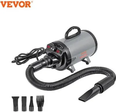 Obrázok produktu pre Profesionálny nafukovač pre psov – 2000 W – s vysúvacou hadicou – so 4 príslušenstvami