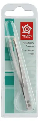 Obrázok produktu pre pinzeta šikmá 8 cm oceľová strieborná sivá