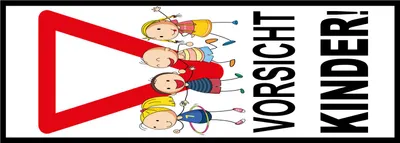 Produktbild von vianmo Holzschild 27x10 cm Vorsicht Kinder
