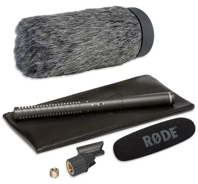 Produktbild von Rode Mikrofon NTG-2 Richtmikrofon mit keepdrum Fell-Windschutz
