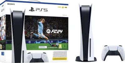Obrázek produktu pro Sony PlayStation 5 – EA Sports FC 24 Bundle, PlayStation 5, Černá, Bílá, 16384 MB, GDDR6, 448 GB/s, AMD