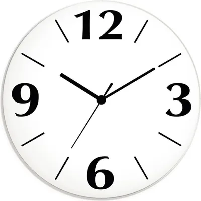 Produktbild von ARTland Glas Wanduhr Funkuhr - schwarzer Zeiger Trendfarbe Weiß Größe: 30x30 cm