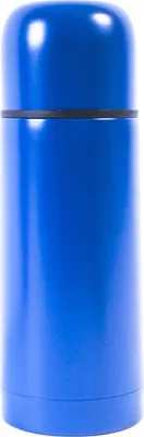 Produktbild von Blaue Edelstahl-Thermoskanne 350 ml, vakuumisoliert, 20,2 cm hoch, leicht und kompakt