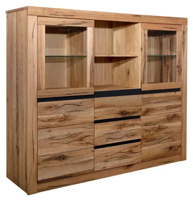 Produktbild von MASSIVMOEBEL24 Highboard Wildeiche / Zerreiche 155x43x140 natur geölt MONTREUX #156