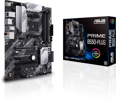 Productafbeelding van Motherboard - ASUS - PRIME B550-PLUS - Socket AM4 - 3rd Generation AMD Ryzen Processors