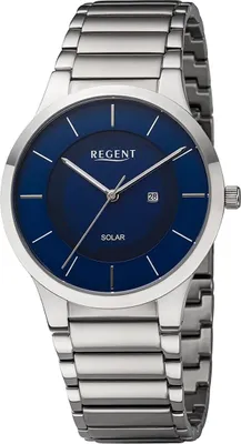 Produktbild von Regent Herren Uhr Metall Armbanduhr Metallarmband Analog silber D2URBA724