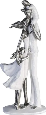 Produktbild von Casablanca by Gilde Dekofigur Skulptur Familienglück weiss, silber H. 37 cm,79891
