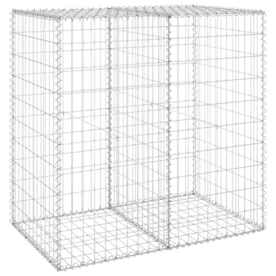 Produktbild von vidaXL Gabionenwand mit Abdeckung Verzinkter Stahl 100x60x100 cm
