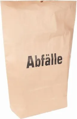 Produktbild von Papiermüllsäcke  80 Liter 2-lagig 'Abfälle' 550x850x200mm braun VE=25 Stk/Rolle