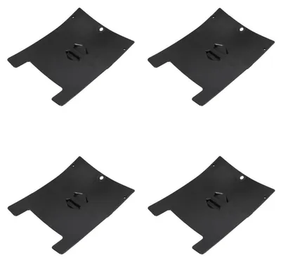 Productafbeelding van Voorwielloopbekleding - Kunststof spatbordafdekking zwart, 4 stuks