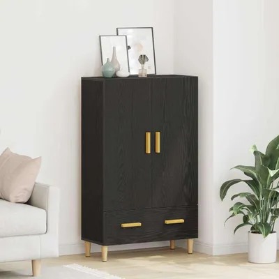 Obrázek produktu pro vidaXL Vysoká skříňka, černá, vzhled dubu, 70 x 31 x 115 cm, dřevotříska