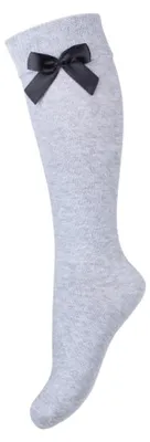 Produktbild von Kinderkniestrümpfe Milena mit Schleife in Weiß für Mädchen 32-34