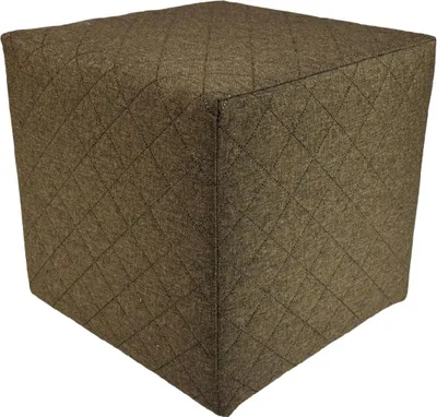 Zdjęcie produktu dla Pufa kwadratowa 40x40 cm SAWANA pikowana eleganckie siedzisko podnóżek brązowa