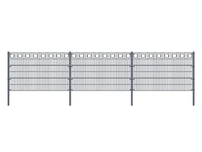 Produktbild von Doppelstabmattenzaun MORATA Kreis Höhe: 160 cm / Länge: 40 m ohne Eckpfosten I Gartenzaun, Mattenzaun