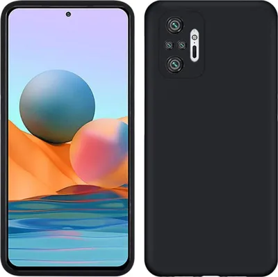 Produktbild von Redmi Note 10 Pro Hülle, Flüssig Silikon Weich Gummi Schutzhülle für Xiaomi Redmi Note 10 Pro /Note 10 Pro Max Black