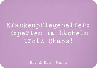 Produktbild von Mr. & Mrs. Panda magnet Spruch Krankenpflegehelfer Lächeln - Lavendeltraum - Geschenk, Notizhalter, Lebensfreude, Gesundheit, kreative Geschenke, zettelhalter, Beruf