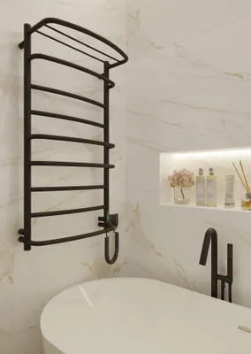 Obrázok produktu pre ELNA Cascade with Shelf 9 Kúpeľňový radiátor elektrický 194W 101x53 cm čierny
