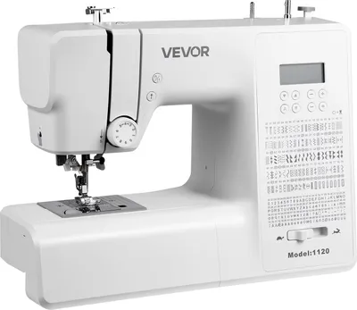 A white VEVOR computer sewing machine is shown against a white background.