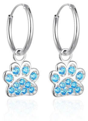 Zdjęcie produktu dla Srebrne kolczyki dla dziewczynek Paws AGT-ED012KBL