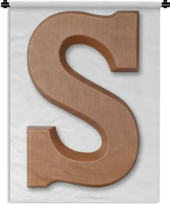 Produktbild von MuchoWow® Wandteppich Wandbehang Der Buchstabe S aus Schokolade 120x160 cm Tapisserie Dekoration Wandtuch - Wohnzimmer - Moderne