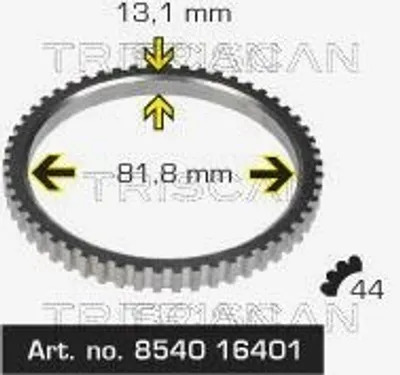 Produktbild von TRISCAN 8540 16401 Weitere ABS-Teile für FORD MONDEO II Kombi (BNP) vorne