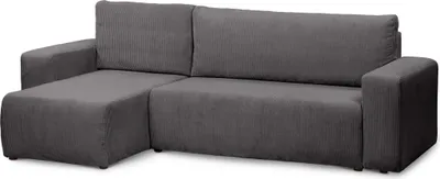 Produktbild von Ecksofa mit Schlaffunktion 3-Sitzer - Stoff POSO 22 Dunkelgrau