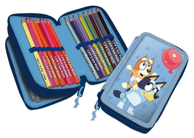 Obrázok produktu pre Piórnik 2-komorowy z wyposażeniem Bluey 48208516