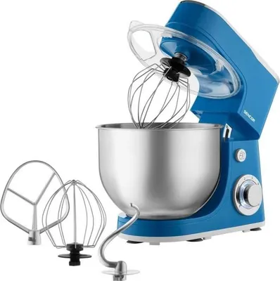 Image de Robot Pâtissier Sencor STM 3632BL, 1300W, Bol Inox 5.5L, 6 Vitesses, Fonction Pulse