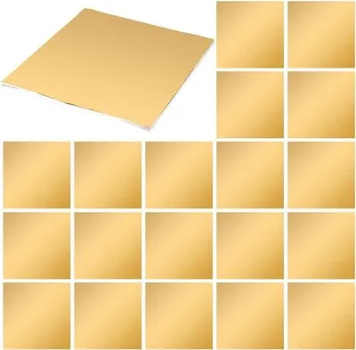 Zdjęcie produktu dla Relifery 30 x 30 cm - złota folia Stanniol - wysokiej jakości folia aluminiowa - idealny do projektów artystycznych - 30 sztuk - ServiceTopper