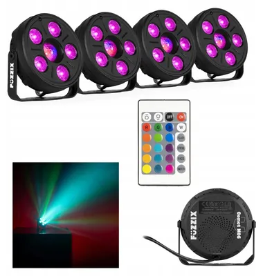 Zdjęcie produktu dla Fuzzix Comet M06, Światło dyskotekowe, Czarny, IP20, LED, 6 lamp(y), Niebieski, Zielony, Czerwony