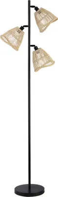 Produktbild von HOME DELUXE Stehleuchte aus Rattan FELIA - Beige | Stehlampe, Rattanlampe, Boho-Lampe